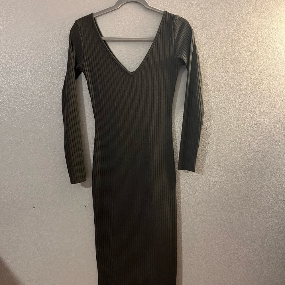 SHEIN body con fitted long sleeve dress, ribbed stretchy, meet up or pickup only